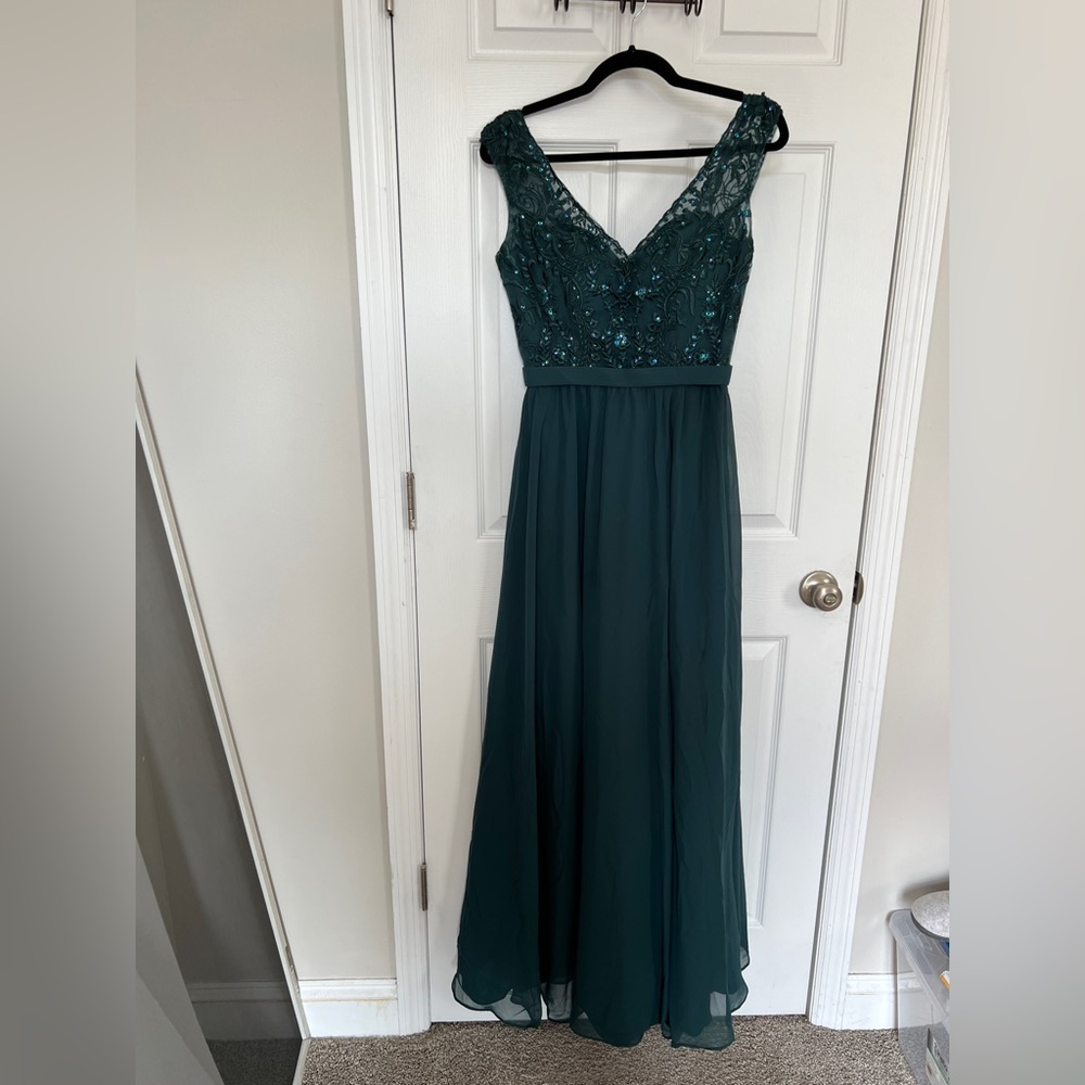 Kennedy Blue Forest Green Bridesmaid Dress